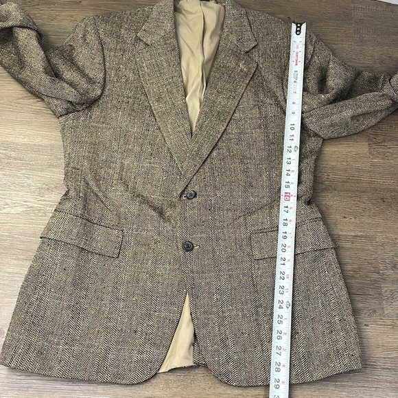 Vintage Foreman & Clark Men’s Tweed Brown Sport Coat, Suit Jacket, size 42R - Picture 5 of 10